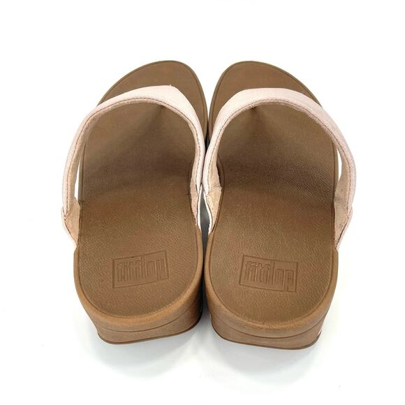 Fitflop Lulu Thong-Toe Sandal/Flip Flop Size 10 Rose Gold Arch Support Cushioned - Picture 13 of 16